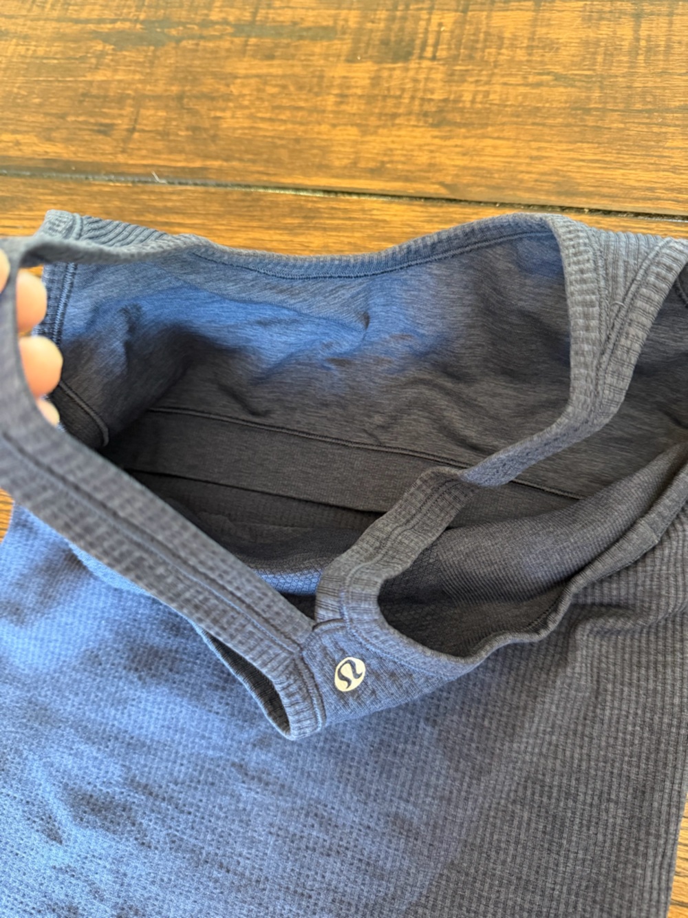 Lululemon Navy Ribbed Racerback Tank Top - Picture 3 of 4